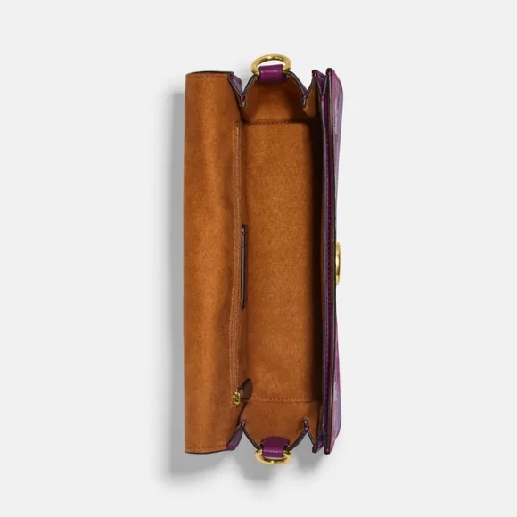 Coach Morgan Floral Purple Shoulder Bag NWOT ** Matching Wallet ** In Closet Too - Picture 3 of 3